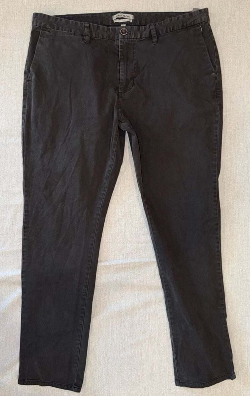 Billabong New Order Stretch Chino Pants Black Size 38